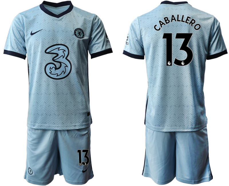 Men 2020-2021 club Chelsea away Light blue #13 Soccer Jerseys->chelsea jersey->Soccer Club Jersey